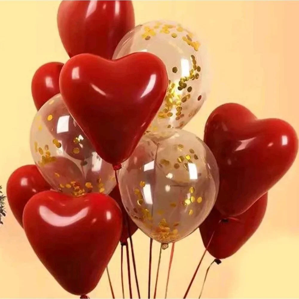 Valentine's day decoration‎ 11 pcs heart decorative ballon set love new